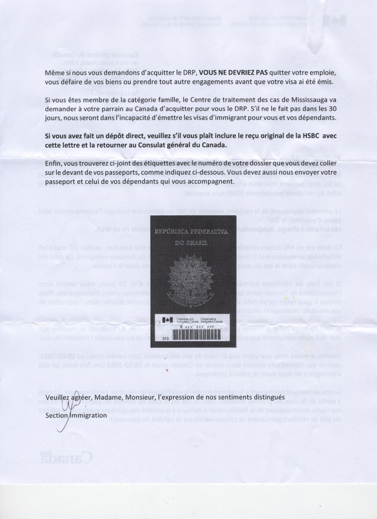 Pedido de Passaportes II